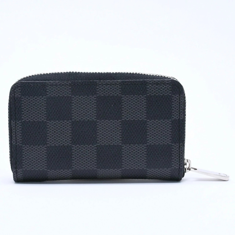 LOUIS VUITTON Zippy Wallet Coin Damier Graphite Black Case Wallet Black